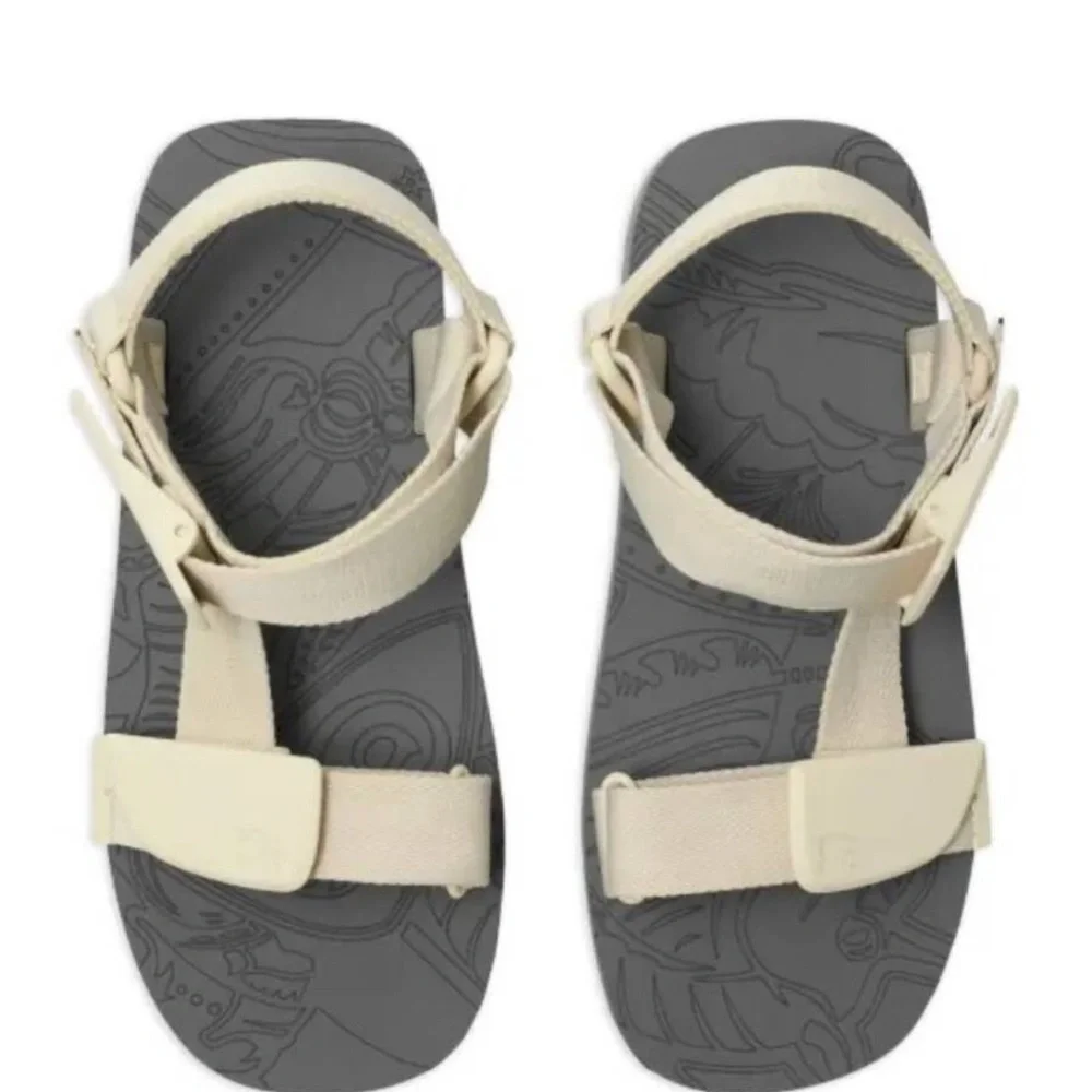 Burberry Equestrian Knight Cream Trek Sandals - Picture 1 of 8